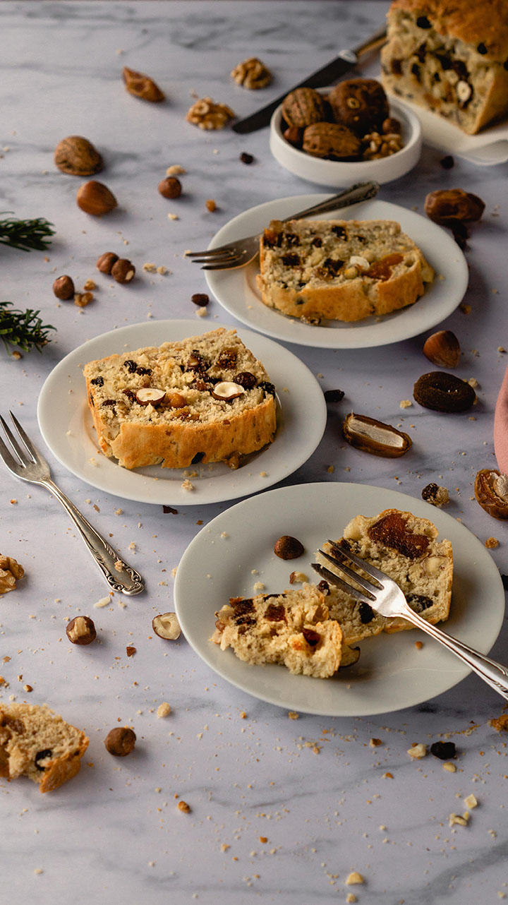 Veganes Früchtebrot - mit Nüssen und Hefeteig – Use Your Food