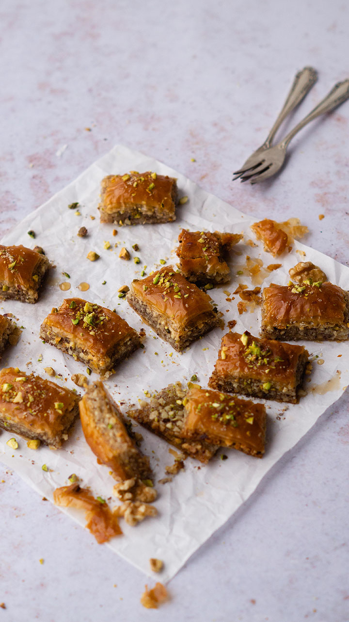 Veganes Baklava - Nüsse verwerten – Use Your Food