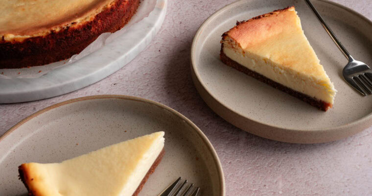 Amerikanischer Käsekuchen mit Keksboden (ohne Eier)