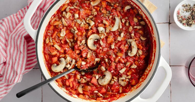 Vegetarisches Pilz Ragout ohne Sahne