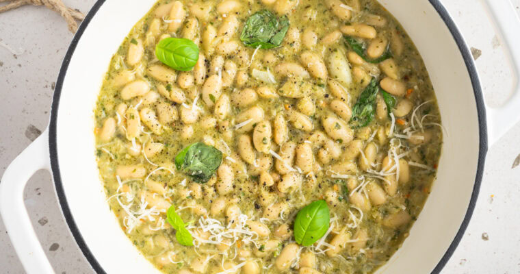 Cannellini Bohnen in Pesto