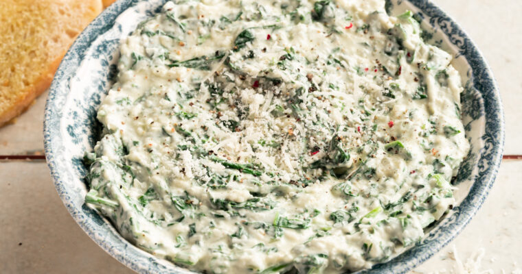 Spinat Dip mit Parmesan