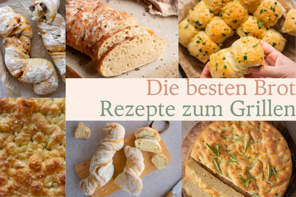 Eine Collage mit verschiedenen Broten.