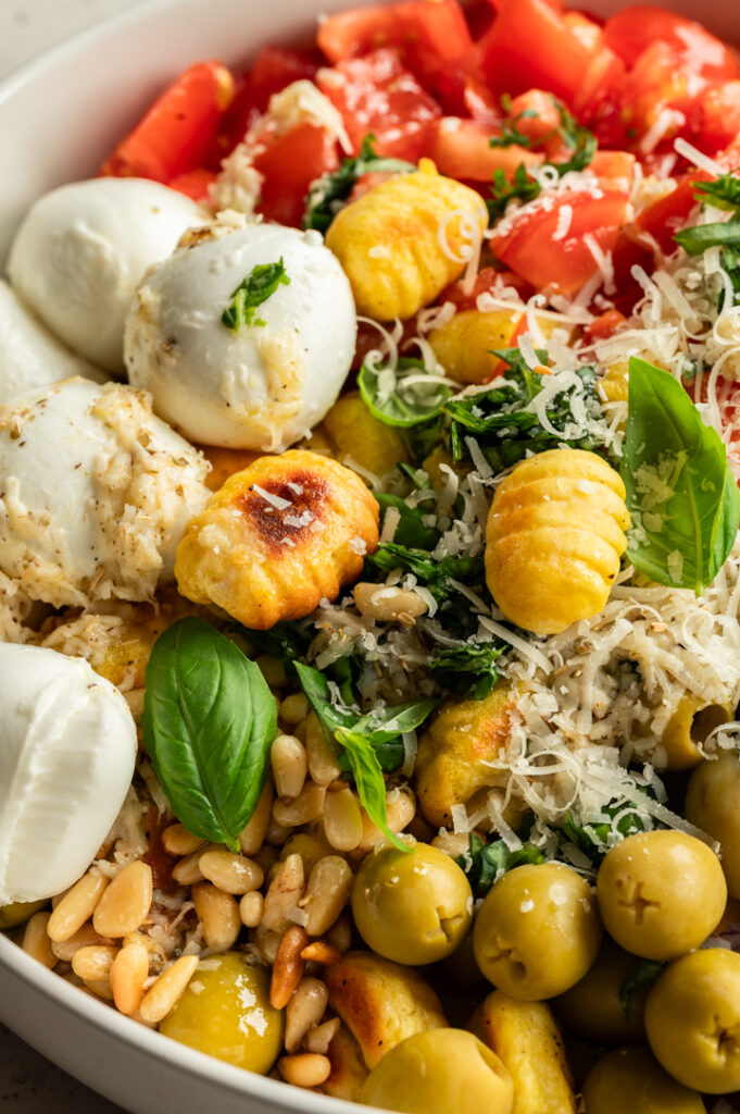 Eine Nahaufnahme der Gnocchi Bowl.